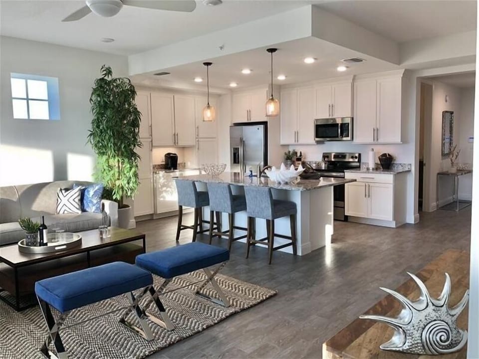 Open kitchen area