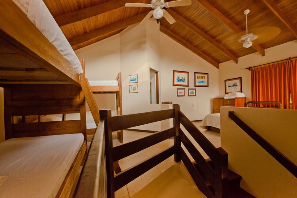 upstairs bedroom (2 twin beds and 2 bunk beds)