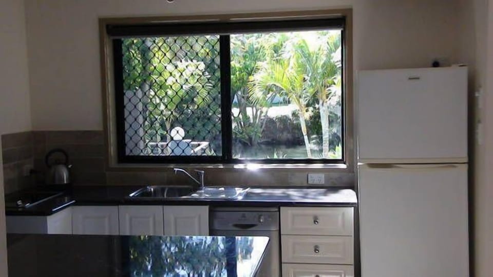 Kitchen over looking Lotis Creek