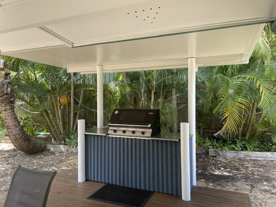 A hooded BBQ for those yummy steaks