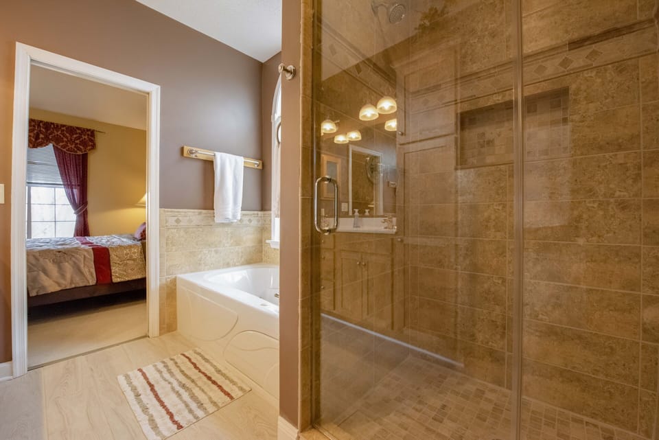 Master bathroom with jacuzzi tub