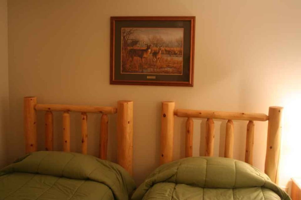 The second bedroom has twin beds, perfect for the kids