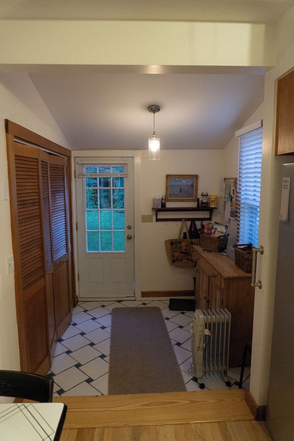 Back door and mudroom.