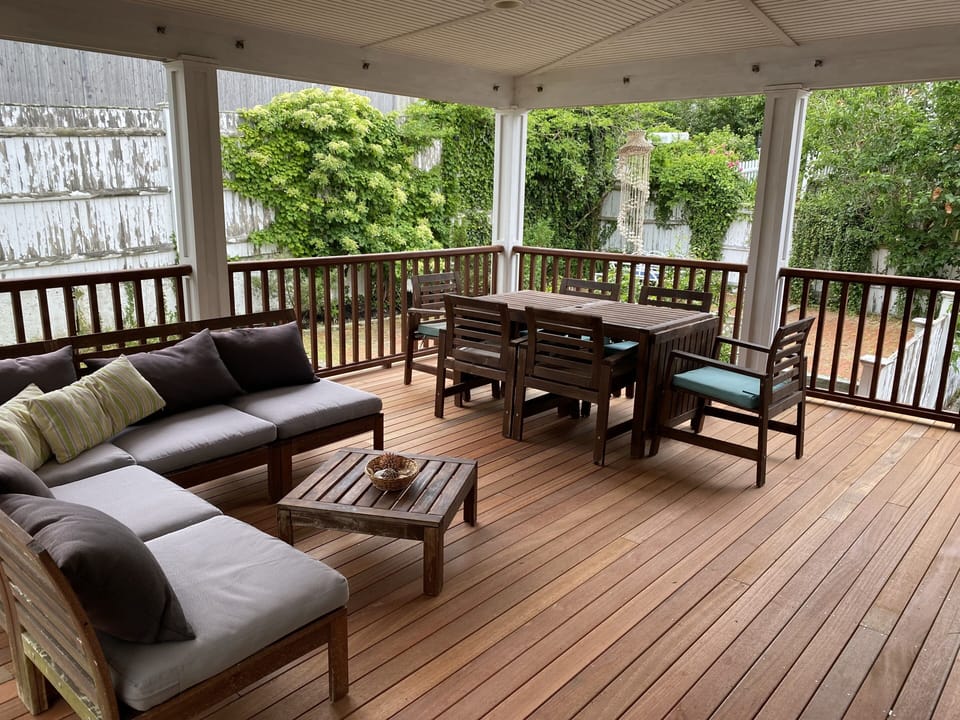Covered outdoor deck