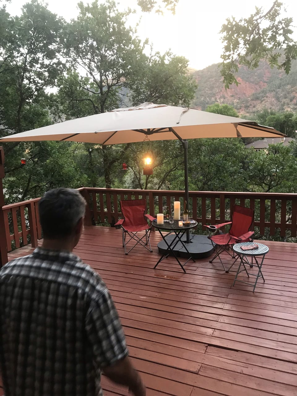 Evening dining on the deck