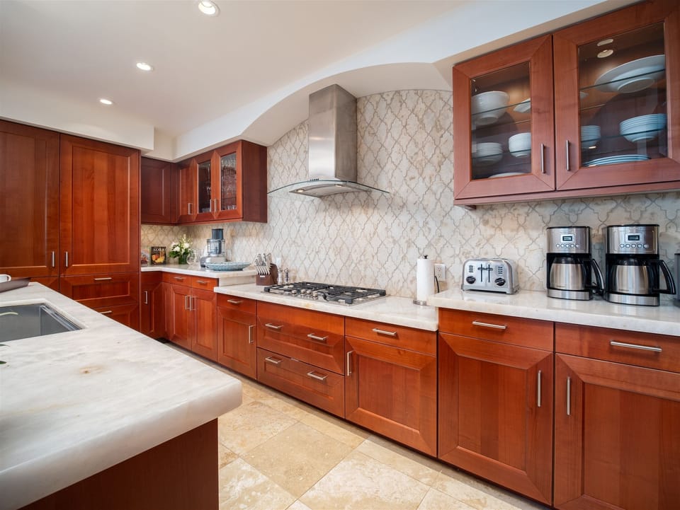 Fully Equipped Gourmet-Style Kitchen with Bar Seating | Solara Luxe Pool...