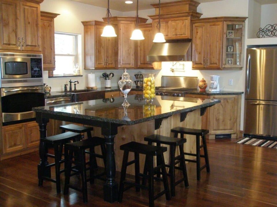 Gourmet kitchen with stainless steel appliances