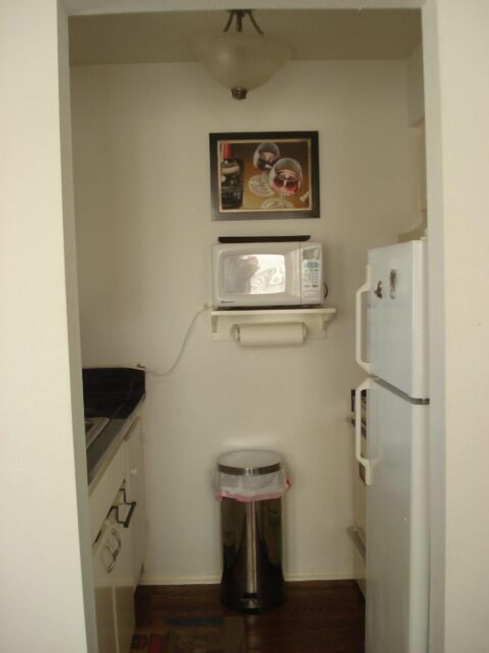 view of kitchen from livingroom.