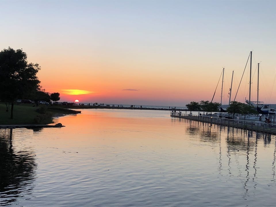 Sunset from Bear Creek bridge