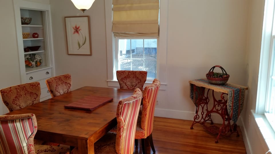 spacious light filled dining room