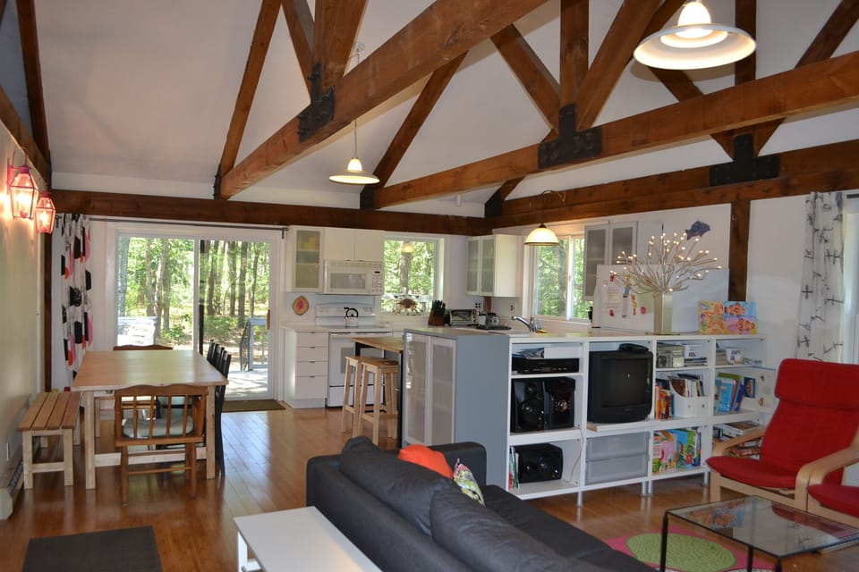 View of Living, Dining and Kitchen from Front Door