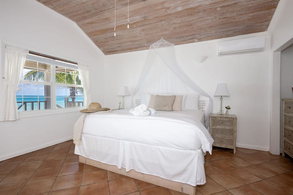 Yellow Building room with king bed