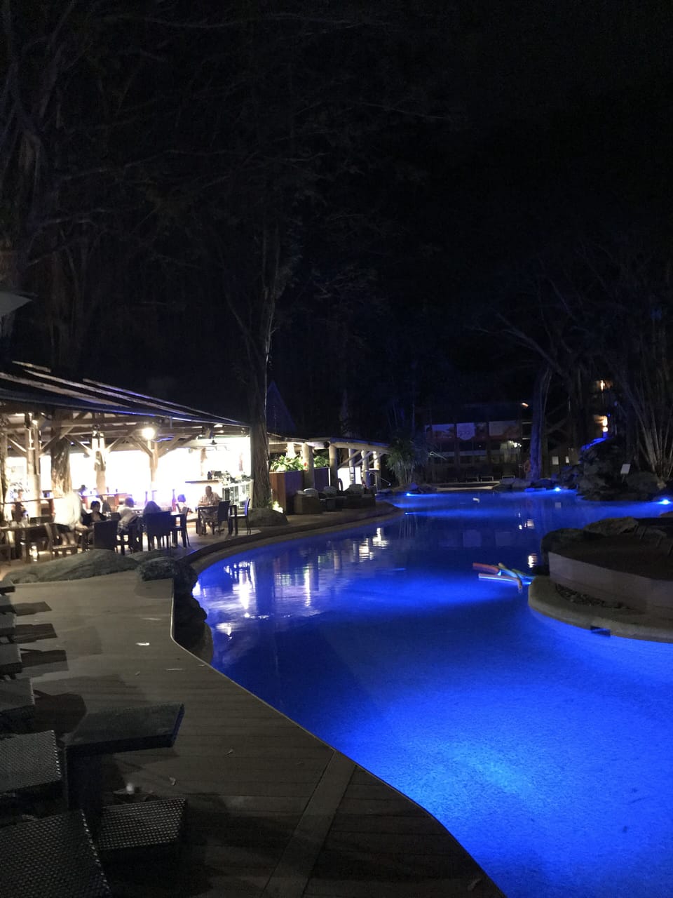 The pool at night 