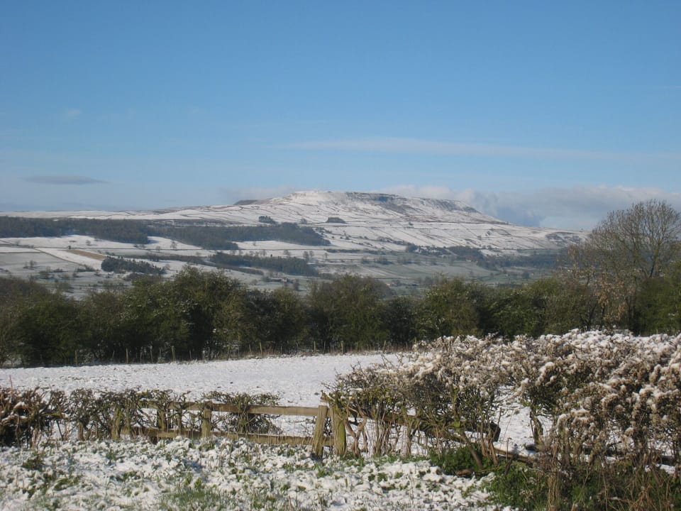 West Witton and Penhill after snow