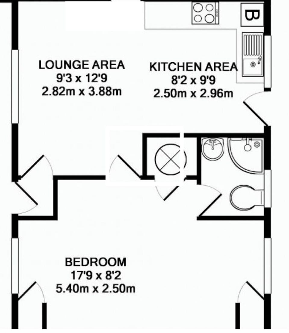 The plan of the Cottage. Not to scale.
