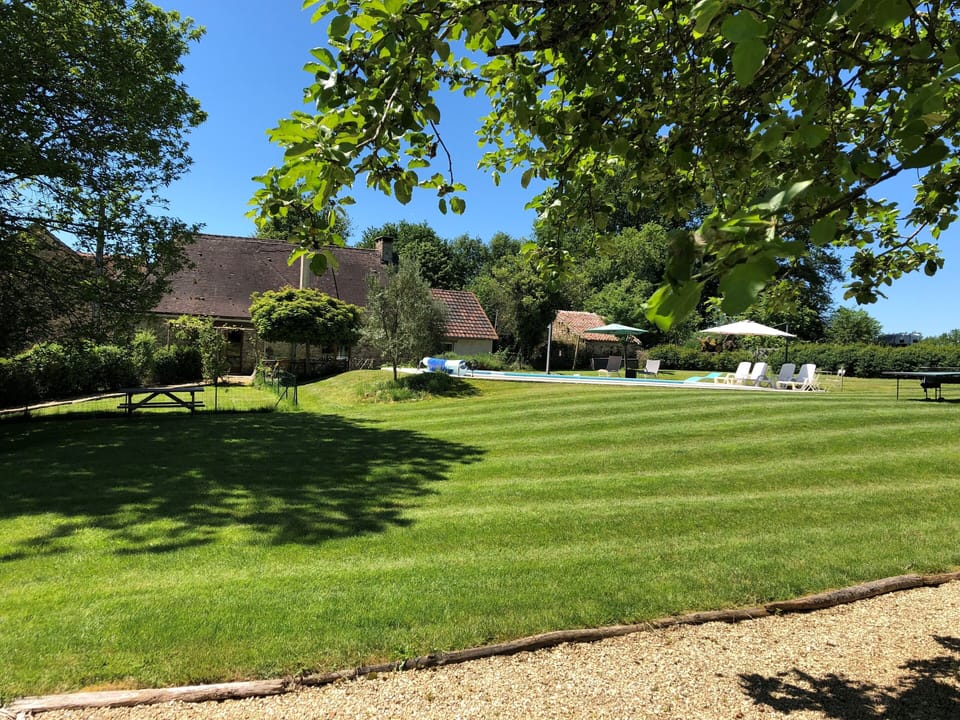 rear garden, pool and house 