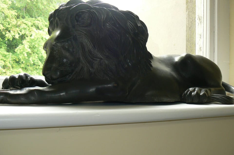 The House is filled with the owner's collections of sculpture and art