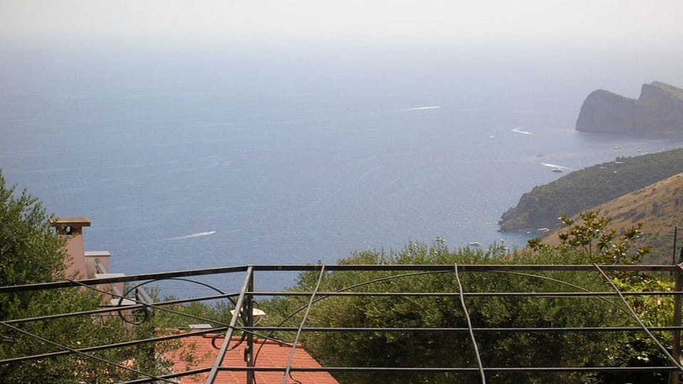 Ocean view from villa located in sorrento coast with private pool, terrace relax