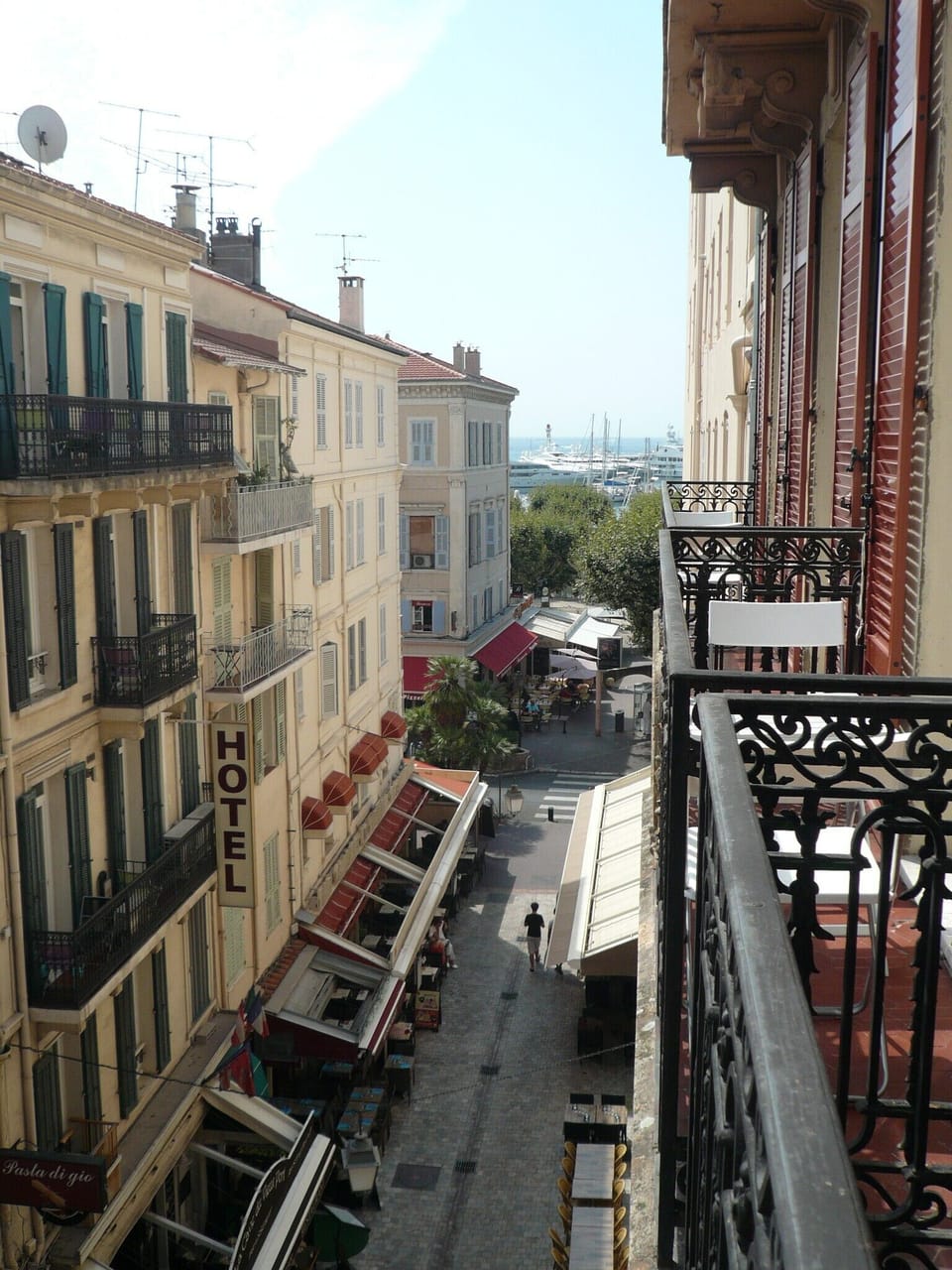 View of street below from living room balcony