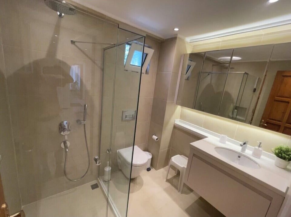 One of two shower rooms