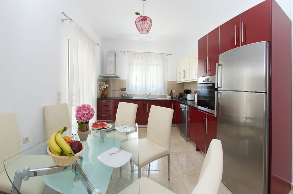 A modern well equipped kitchen of highest standard