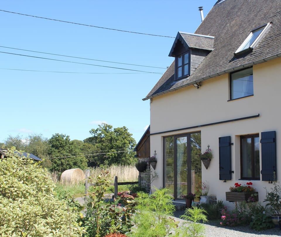 The gite is on the left hand side of the property