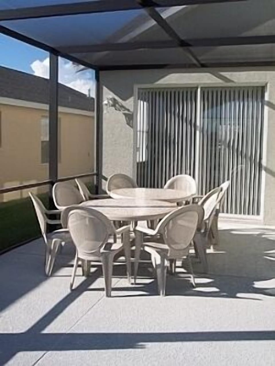 Patio dining area