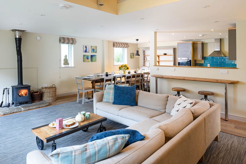 Sitting Area and Wood burner