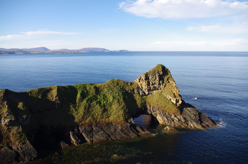 Dramatic coastal scenery all along the north coast.