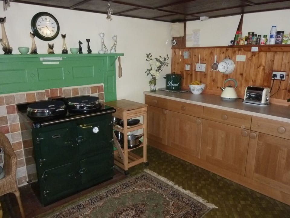 Kitchen showing range cooker