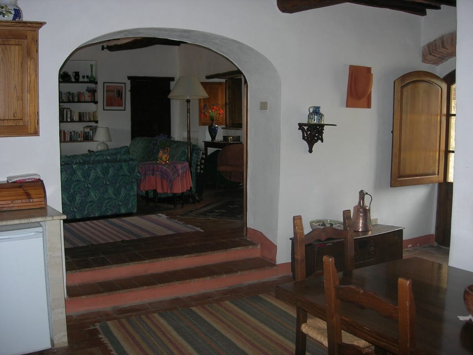 View from kitchen to living room