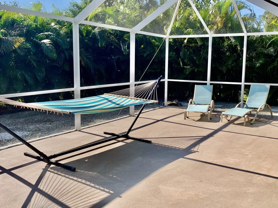 The hammock is a guest favorite for an afternoon nap. 