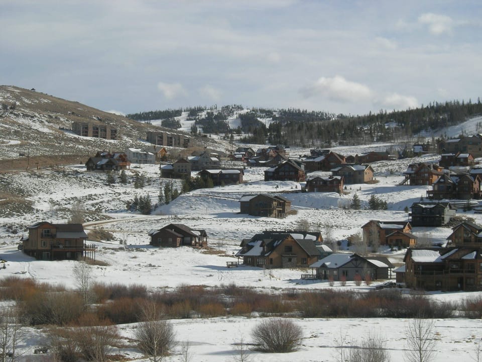 View of Ski Granby Ranch from deck