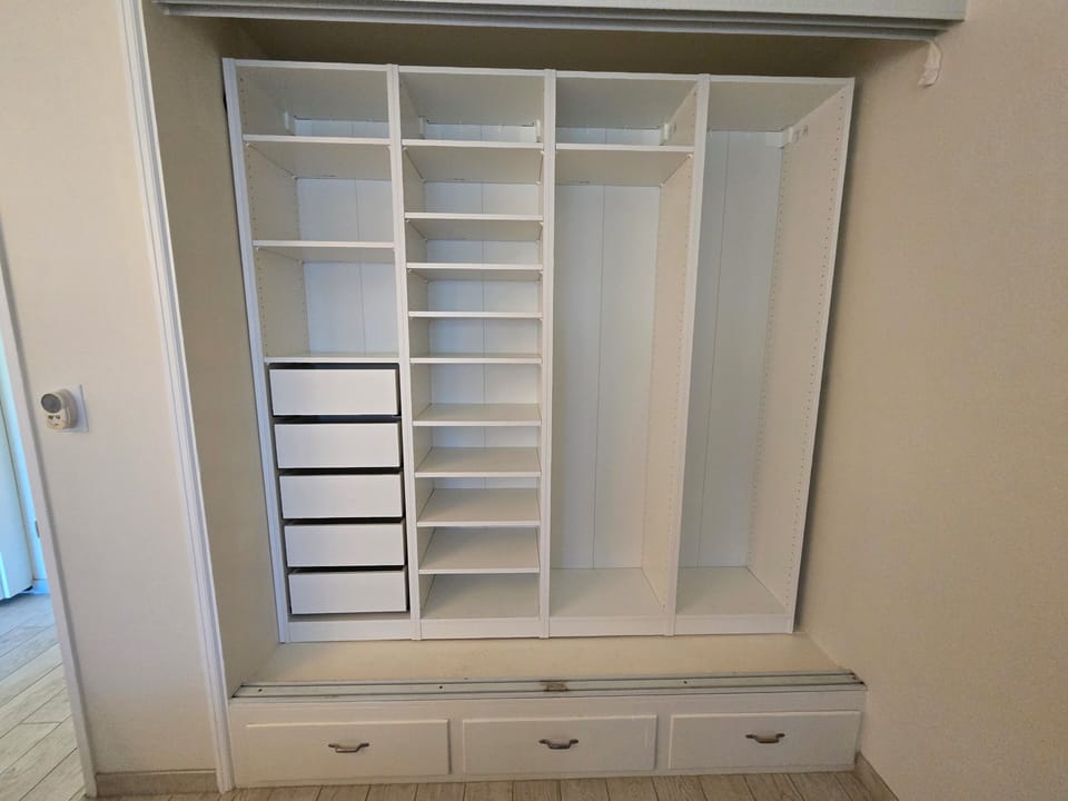 Built in closet in each bedroom