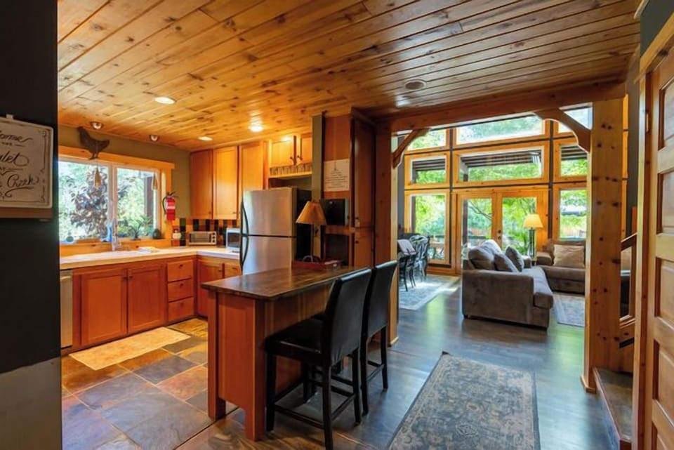 kitchen into living room