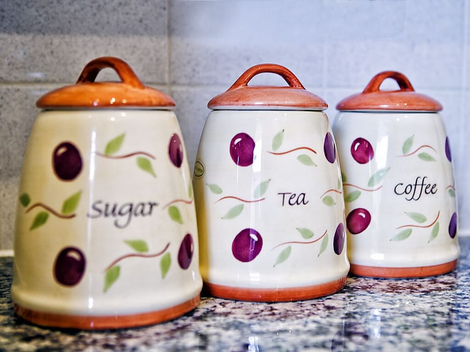 Kitche detail - you will find sugar/tea/coffee is provided for your first day!