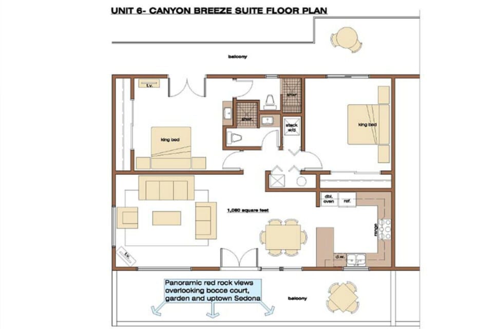 Canyon Breeze Suite #6 floorplan.