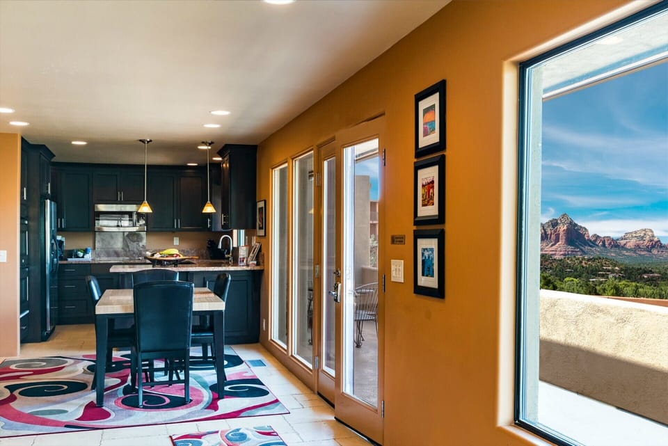 Canyon Breeze Suite #6 Views with dining area and kitchen. 