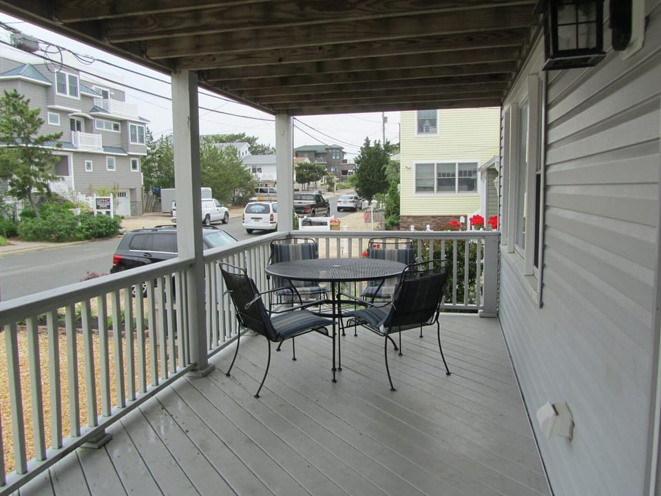 view of 1st floor deck looking toward the beach
