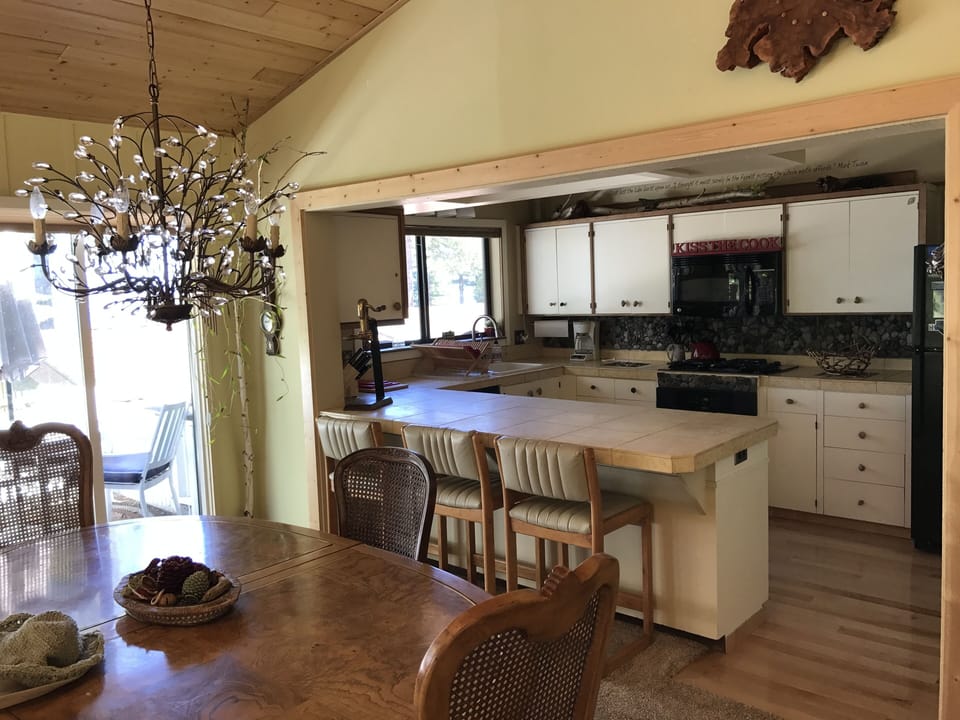 dining and kitchen area
