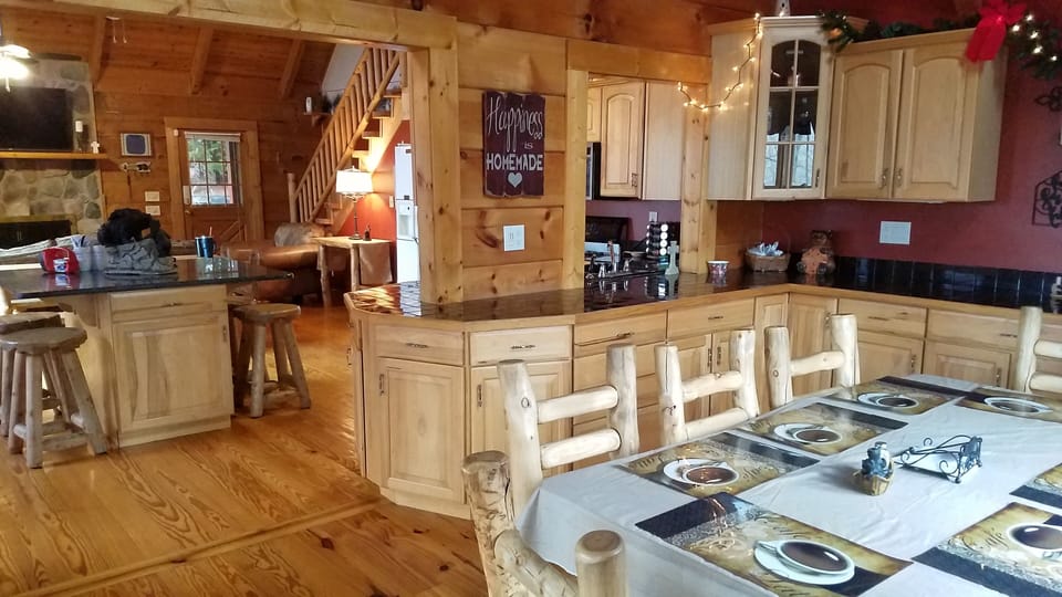 Dining room looking into living room