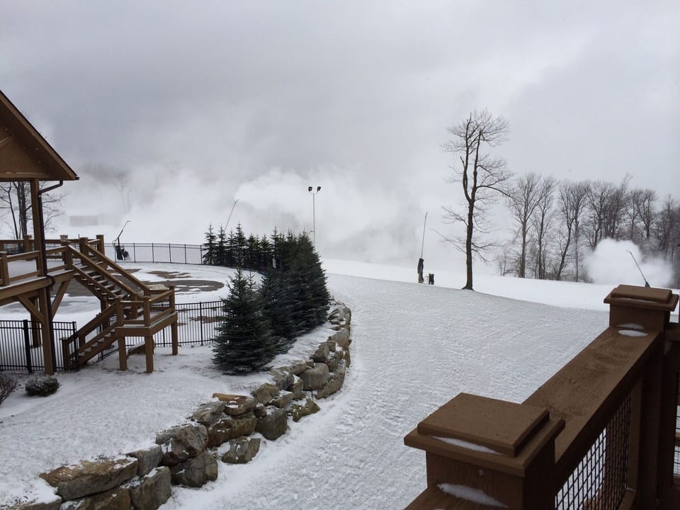 Deck view to mountain - ski right to Phillips Run