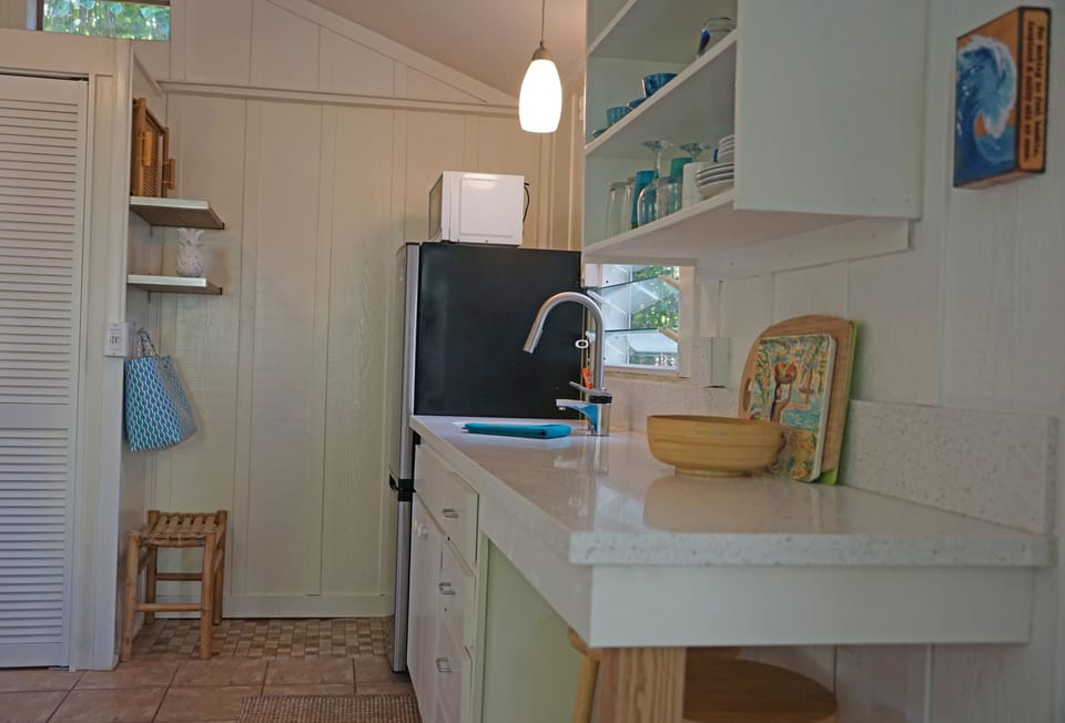 Moonrise Cottage kitchen and bar... everything including the market basket.