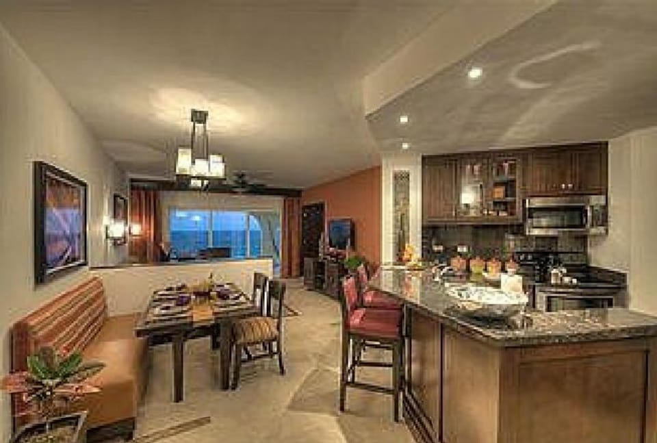 from the front door across the living areas