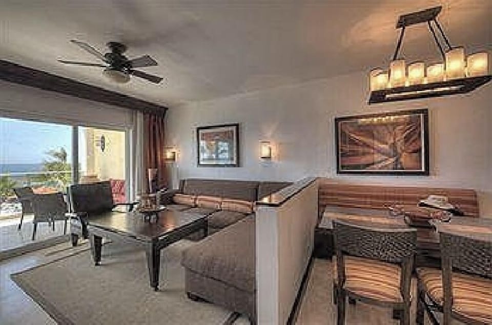 living room and balcony areas