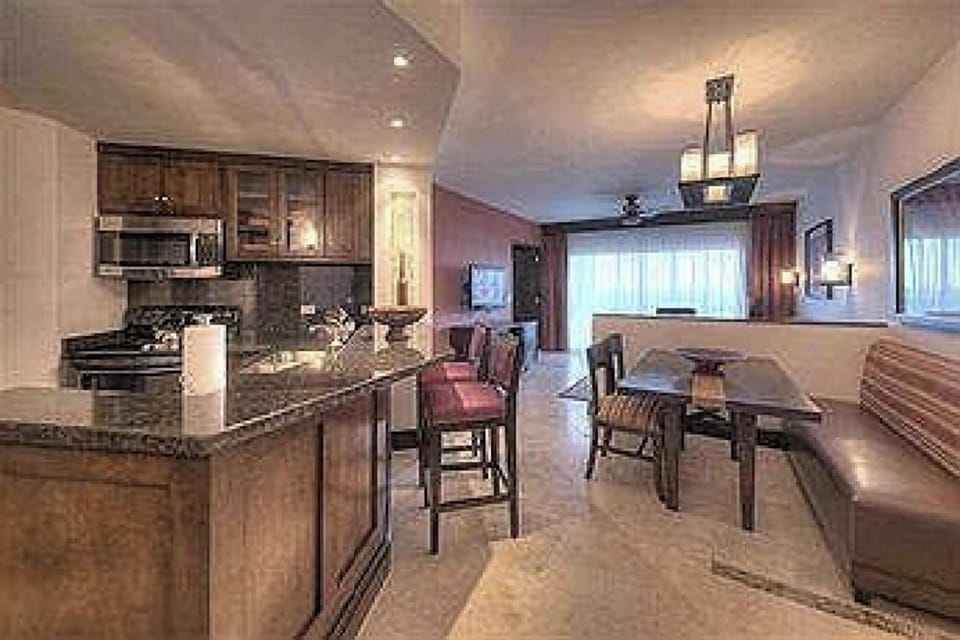 kitchen and dining areas