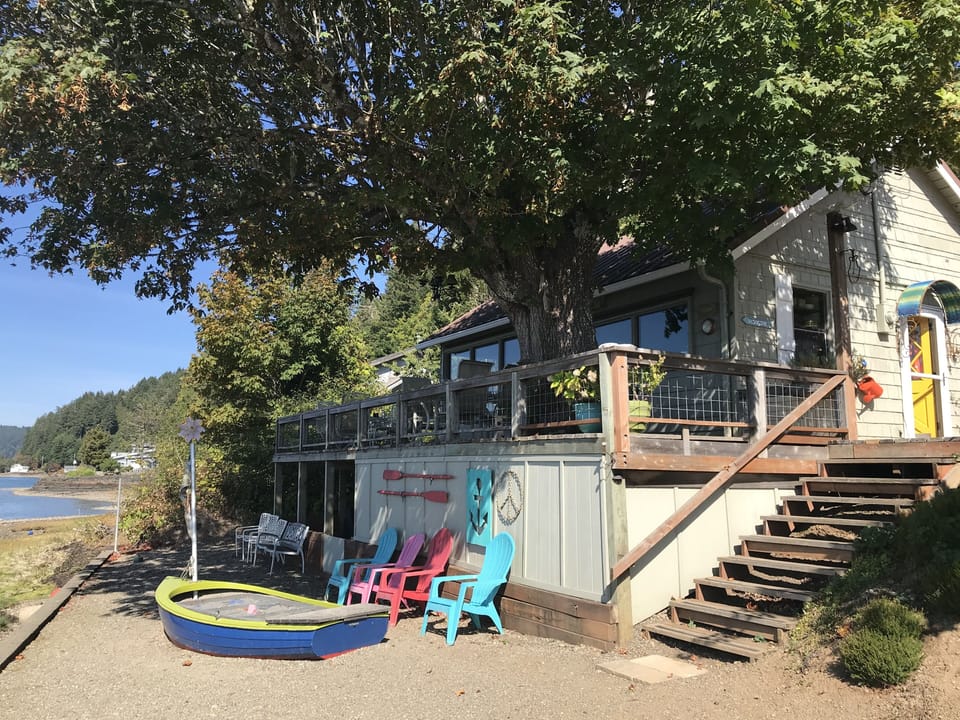 An old sail boat makes a perfect sand box!
