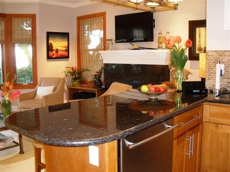 View from Kitchen into the living room