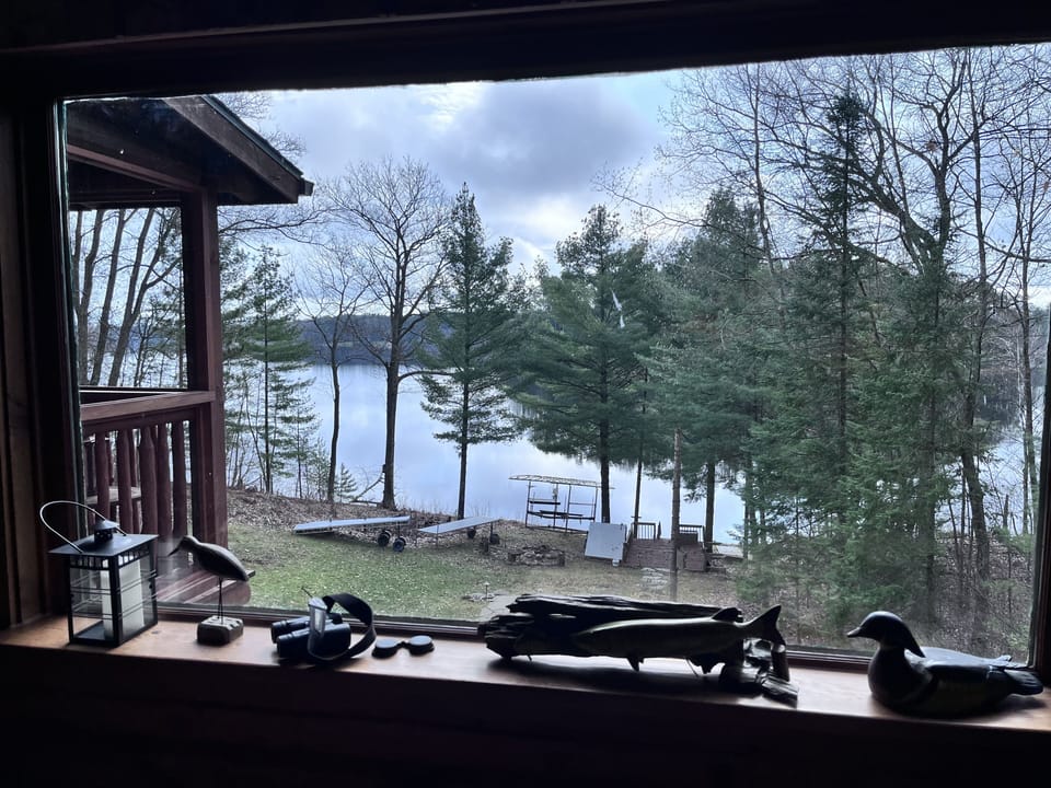 View of lake from living room