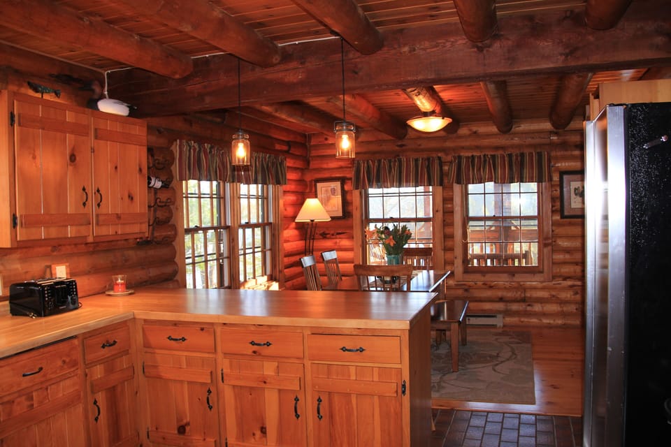 View of dining room and porch